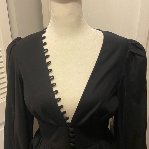 Elegant Black Long Sleeve Dress Caitie Dress - Picture 9 of 10